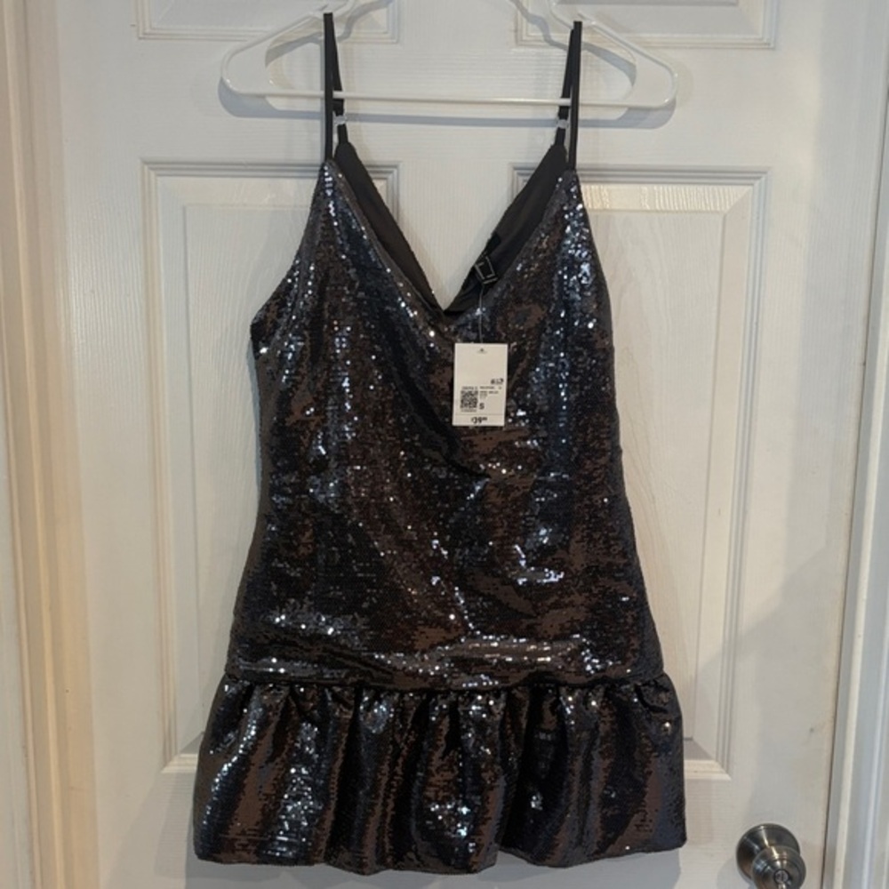 Forever 21 Black Sequin Mini Dress